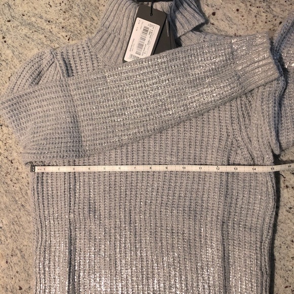 NWT Armani Exchange Foil Coated Turtleneck Sweater - Picture 7 of 11